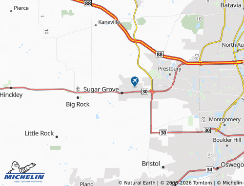 Kaart MICHELIN Sugar Grove - ViaMichelin