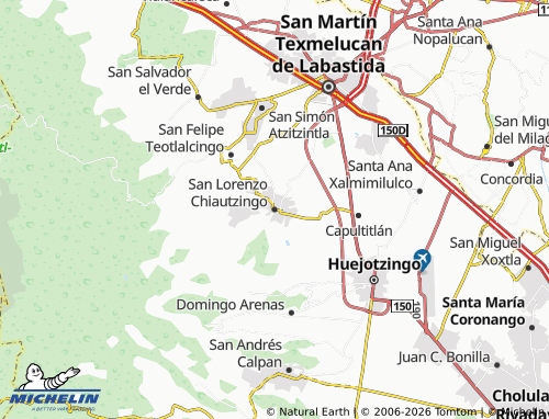 Mapa MICHELIN San Lorenzo Chiautzingo - ViaMichelin