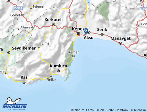MICHELIN Kemer map - ViaMichelin