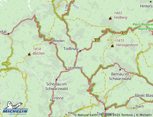 MICHELIN Schlechtnau map - ViaMichelin
