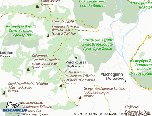 MICHELIN Verdikoussa map - ViaMichelin