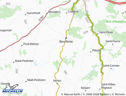 MICHELIN Cosquer Danouet map - ViaMichelin