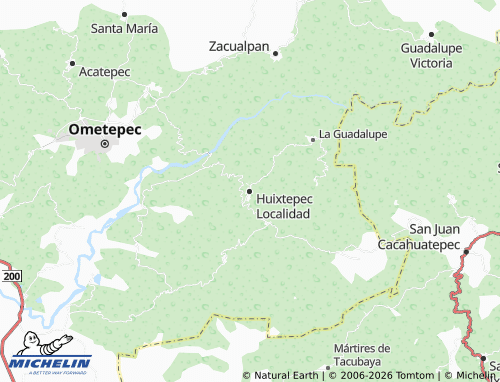 MICHELIN Huixtepec Localidad map - ViaMichelin