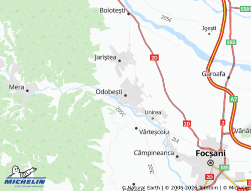 Mappa MICHELIN Odobești - ViaMichelin