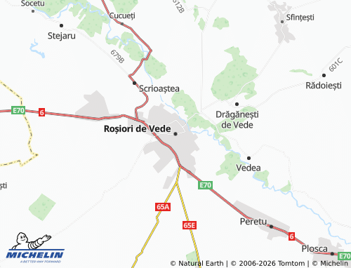 MICHELIN Roșiori de Vede map - ViaMichelin