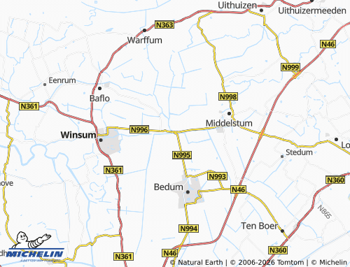 Kaart MICHELIN Onderdendam - ViaMichelin