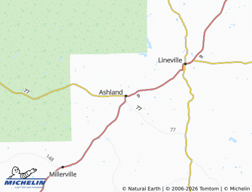 Carte MICHELIN Ashland - ViaMichelin