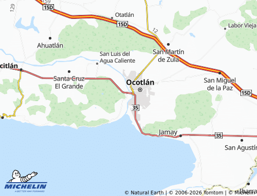 MICHELIN De Guadalupe map - ViaMichelin