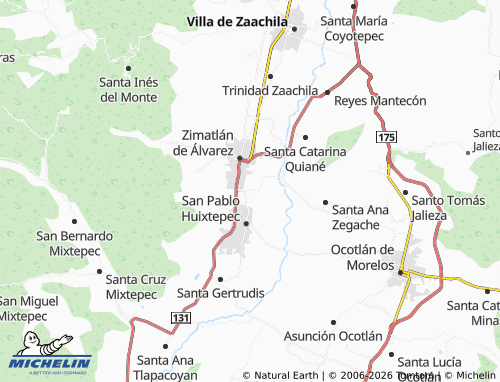 Mappa MICHELIN San Nicolás Quialana - ViaMichelin