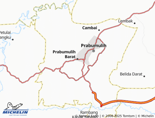 MICHELIN Prabumulih Barat map - ViaMichelin