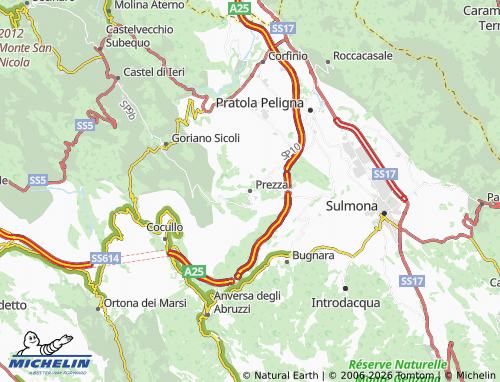Mapa MICHELIN Prezza - ViaMichelin