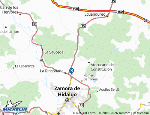 Mapa MICHELIN Tierras Blancas - ViaMichelin