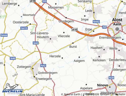 MICHELIN Borsbeke map - ViaMichelin