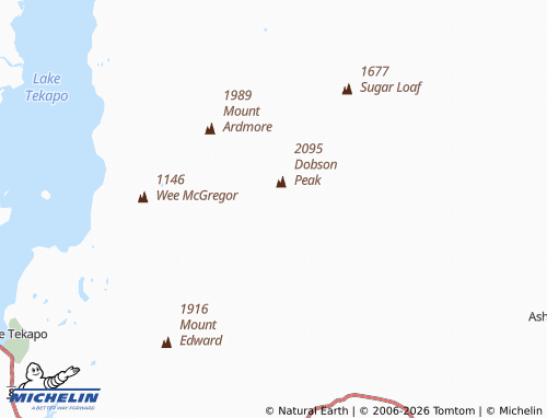Mappa MICHELIN Mount Dobson - ViaMichelin