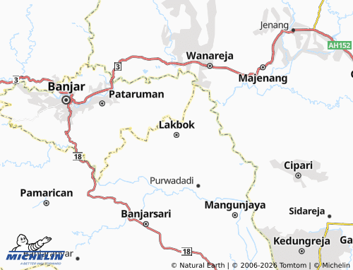 MICHELIN Lakbok map - ViaMichelin