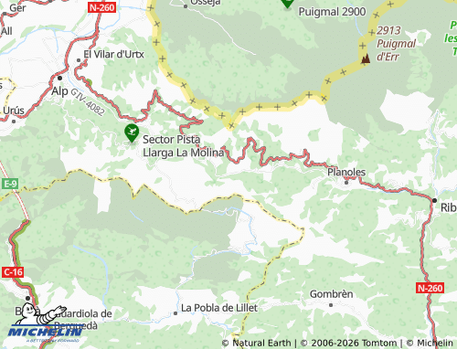 Carte MICHELIN Toses - ViaMichelin