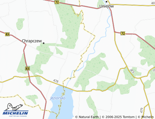 MICHELIN Łęg Piekarski map - ViaMichelin