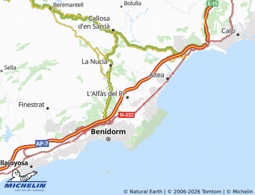 Mapa MICHELIN L'Alfàs del Pi - ViaMichelin