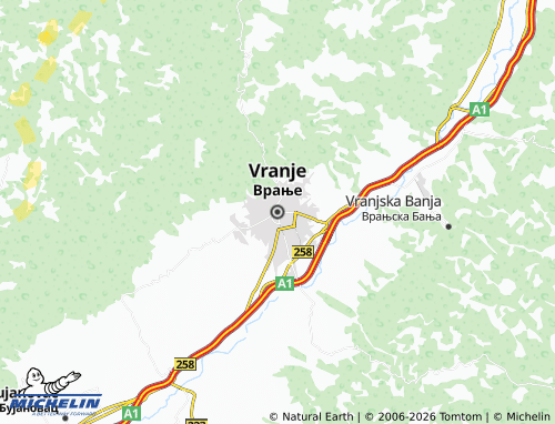Carte MICHELIN Vranje - ViaMichelin