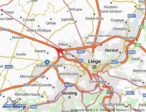Mappa MICHELIN Ans - ViaMichelin
