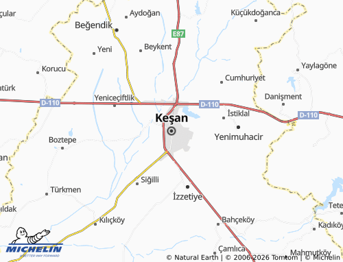 Mappa MICHELIN Keşan - ViaMichelin