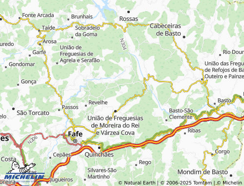 Carte MICHELIN Veiga de Baixo - ViaMichelin