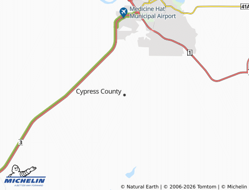 Mappa MICHELIN Cypress County - ViaMichelin