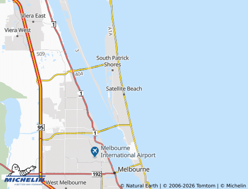 Mapa MICHELIN Satellite Beach - ViaMichelin