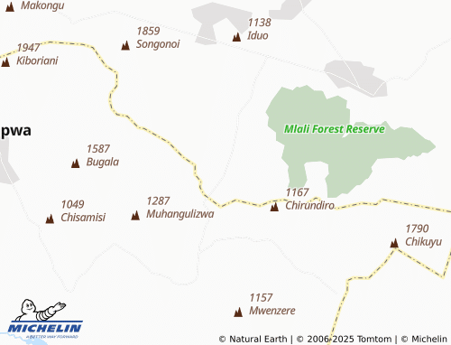 MICHELIN Mangweta map - ViaMichelin