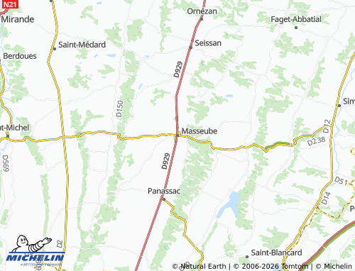 Mappa MICHELIN Masseube - ViaMichelin