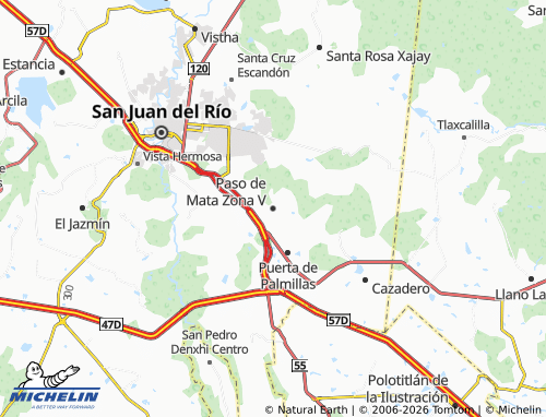 Mapa MICHELIN Paso de Mata Zona V - ViaMichelin