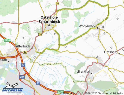 MICHELIN Moorhausen map - ViaMichelin