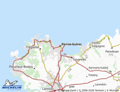 MICHELIN Perros-Guirec map - ViaMichelin