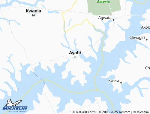 MICHELIN Ayabi map - ViaMichelin