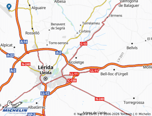 MICHELIN-Landkarte Alcoletge - ViaMichelin