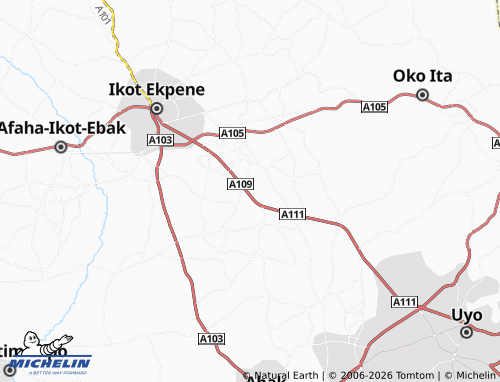 Carte MICHELIN Ikpe Ikot Akpan - ViaMichelin