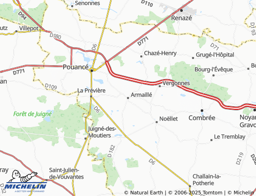 MICHELIN Armaillé map - ViaMichelin