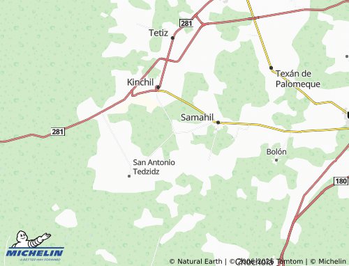 Kaart MICHELIN San Antonio Tamchén - ViaMichelin