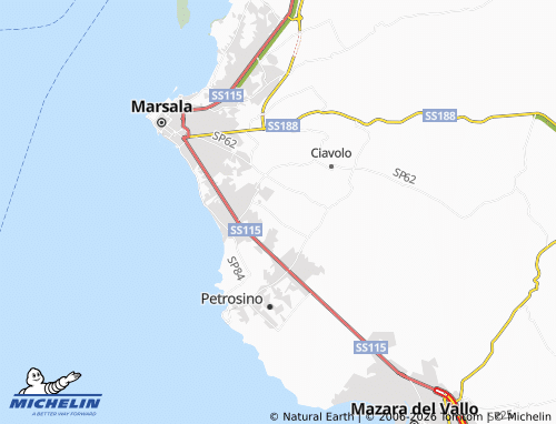 MICHELIN Curatolo map - ViaMichelin
