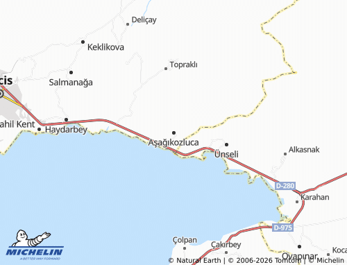 MICHELIN Aşağıkozluca map - ViaMichelin