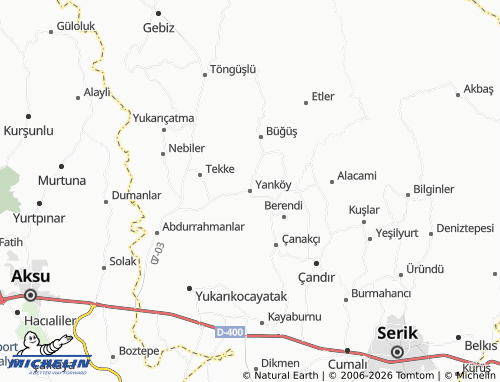 Mapa MICHELIN Yanköy - ViaMichelin