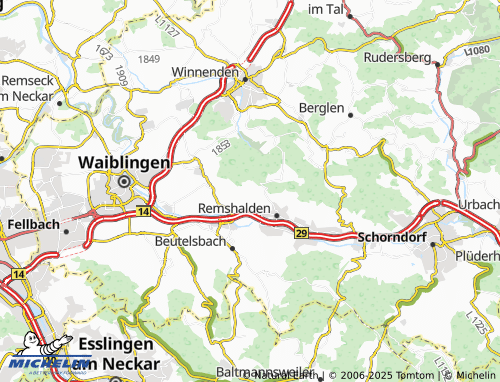 Carte MICHELIN Gundelsbach - ViaMichelin