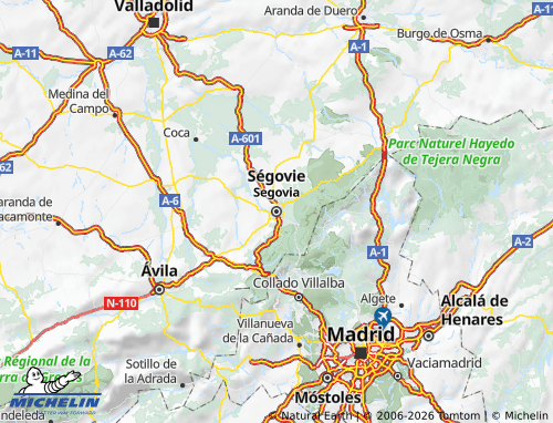 Mappa MICHELIN Segovia - ViaMichelin
