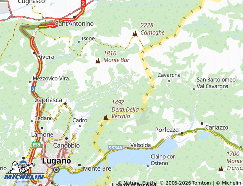 MICHELIN Cimadera map - ViaMichelin