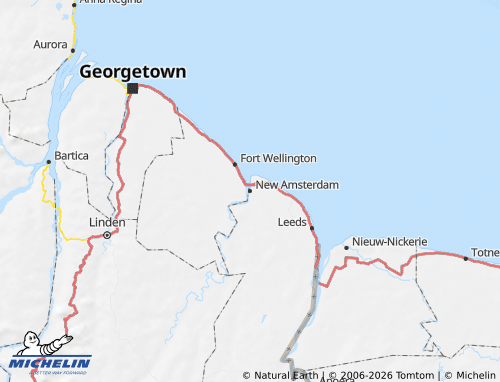 MICHELIN East Berbice-Corentyne map - ViaMichelin