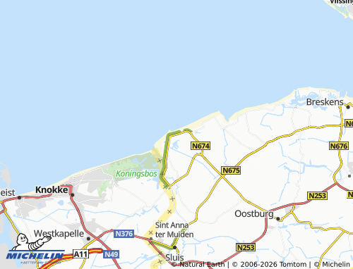 Carte MICHELIN Cadzand-Bad - ViaMichelin