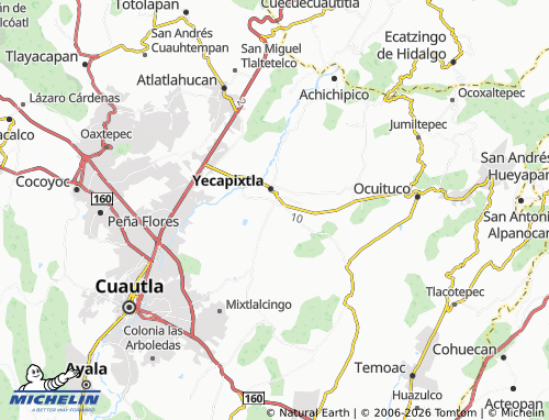 MICHELIN Nueva Yecapixtla map - ViaMichelin