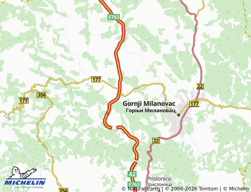 Mapa MICHELIN Takovo - ViaMichelin