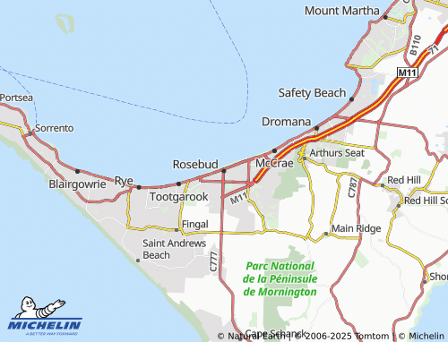 MICHELIN Rosebud map - ViaMichelin