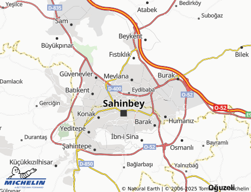 MICHELIN Mücahitler map - ViaMichelin